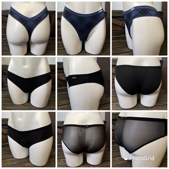Pink Victoria’s Secret Lot  3 Bundle lot Ex Low rise, Thong, bikini ribbed Med - Picture 1 of 16